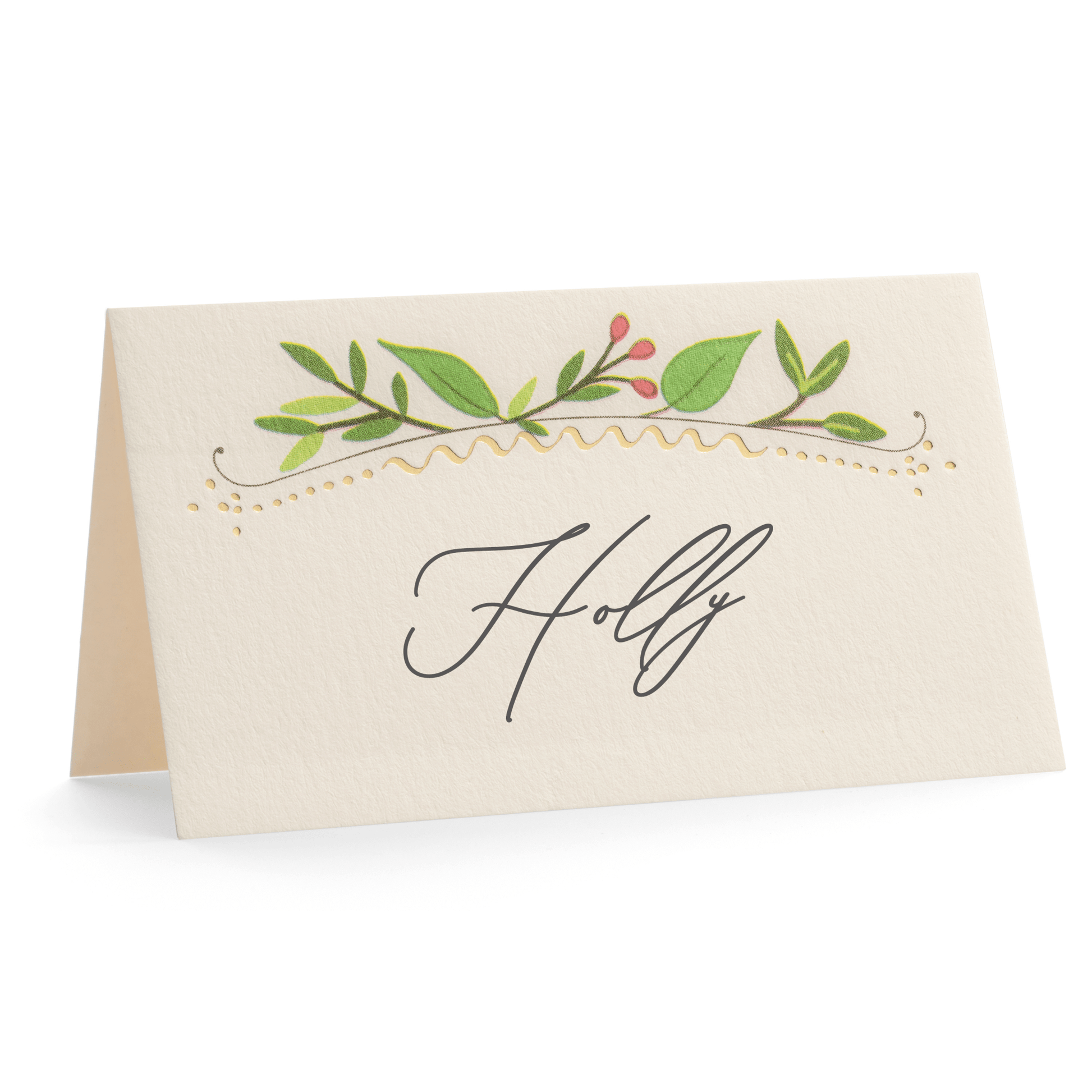 Holly Berry Place Cards - Hosted by Kelly Gaudreau