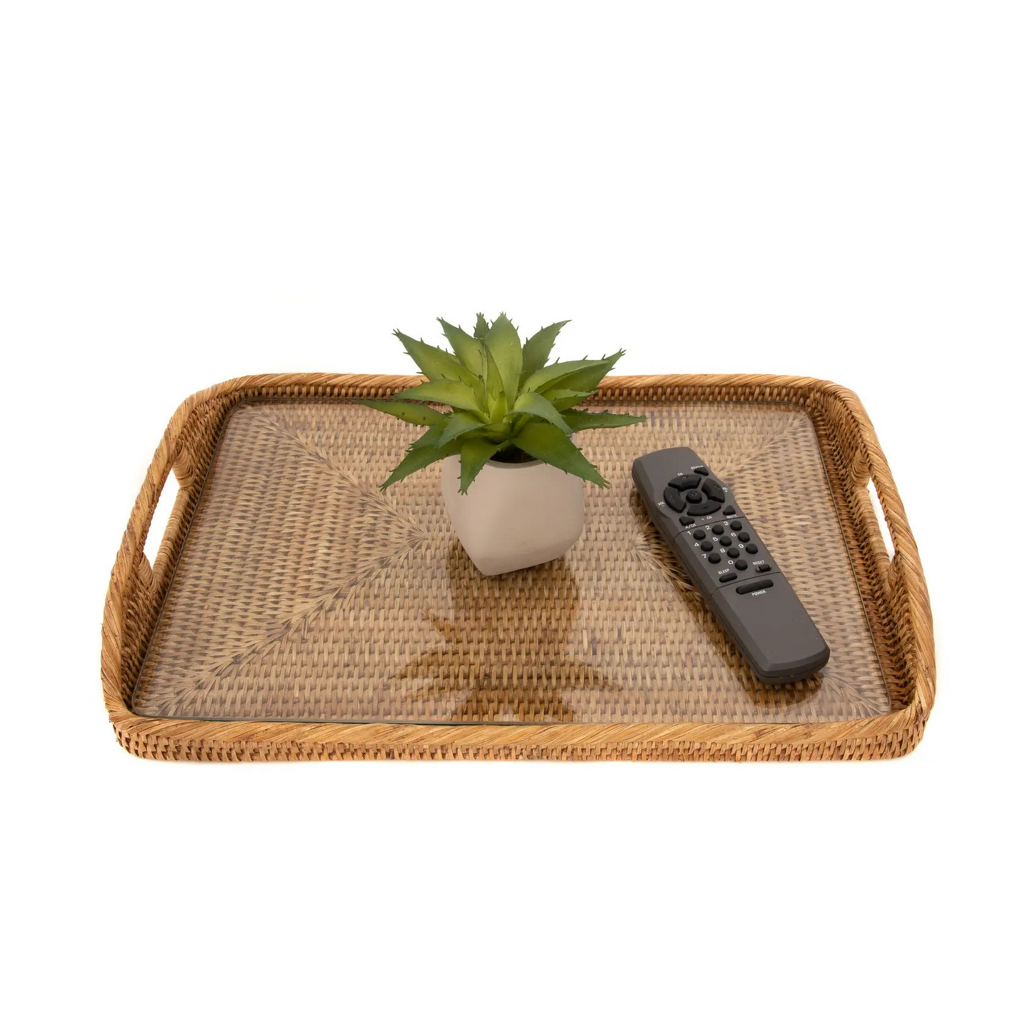 Rectangular Tray with Glass Insert - 14"