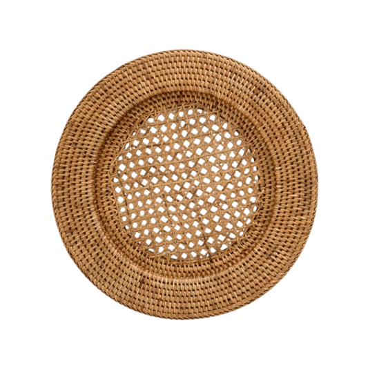 Honey Rattan Charger Set of 4 - Hosted by Kelly Gaudreau