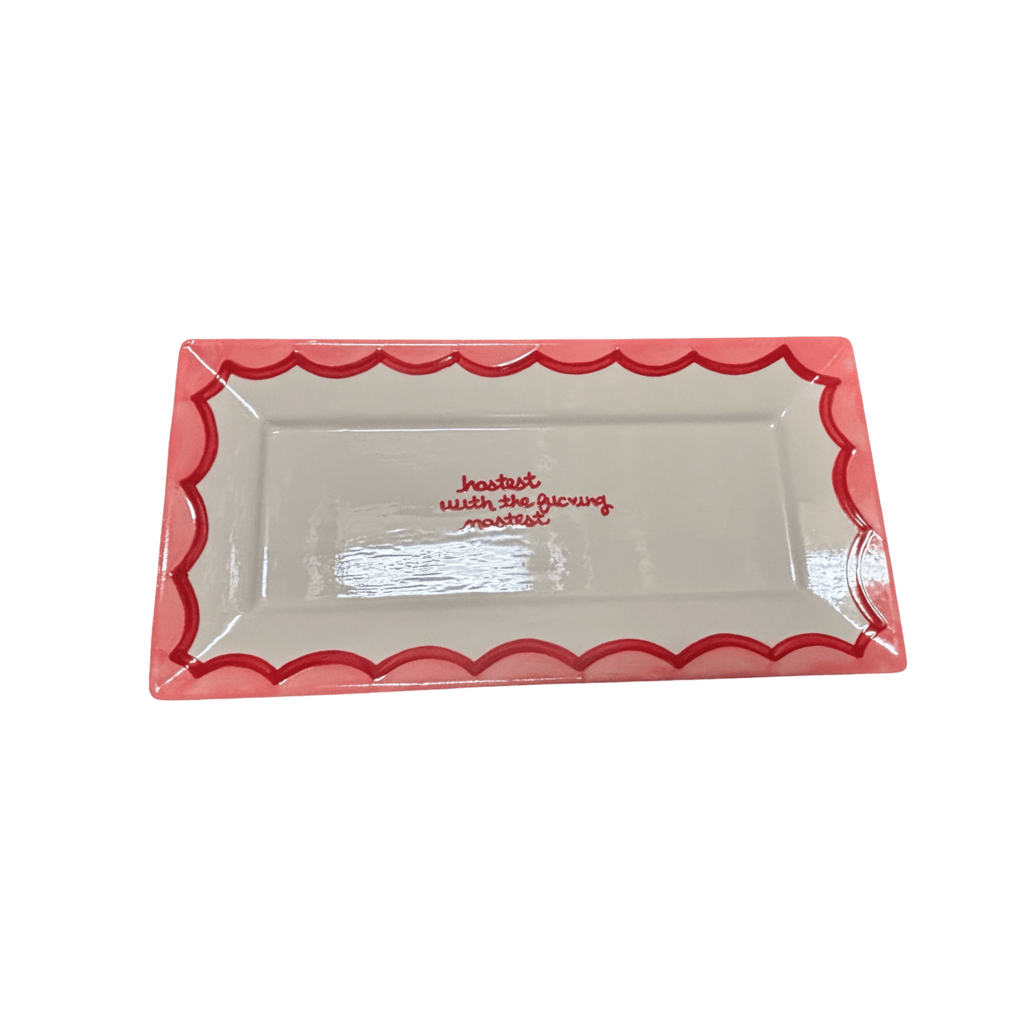 "hostess with the fucking mostest" Rectangular Serving Platter - Hosted by Kelly Gaudreau