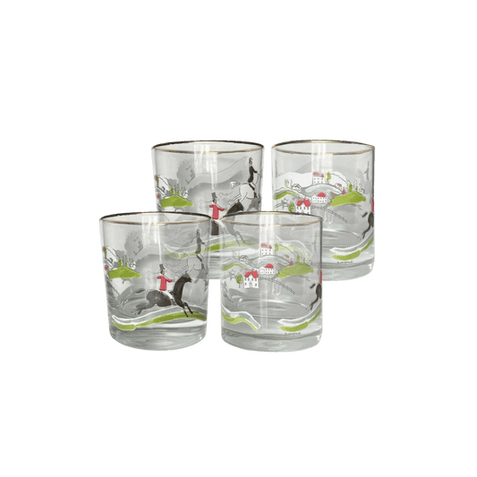 Hunt Scene Bourbon Glass Set of 4 - Hosted by Kelly Gaudreau