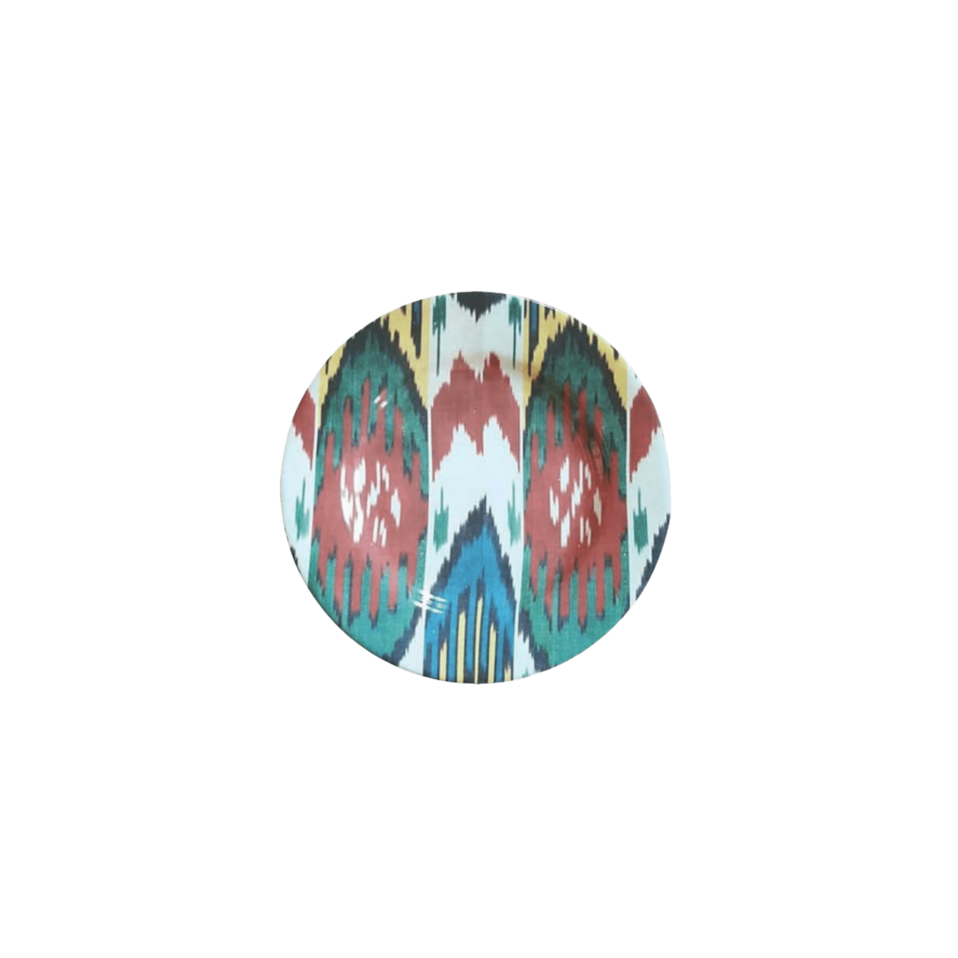 Ikat Ceramic Dinner Plate in Multi - Hosted by Kelly Gaudreau