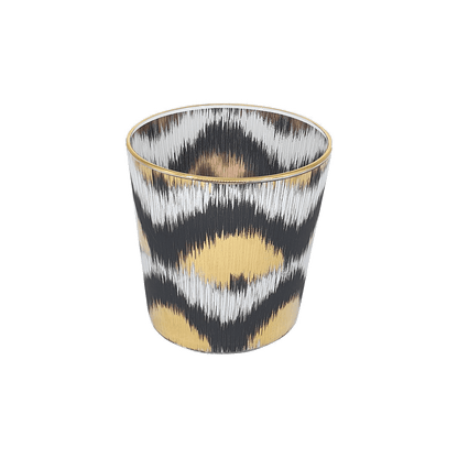 Ikat Decorative Glasses (Black and Gold Ikat) Set of 4 - Hosted by Kelly Gaudreau