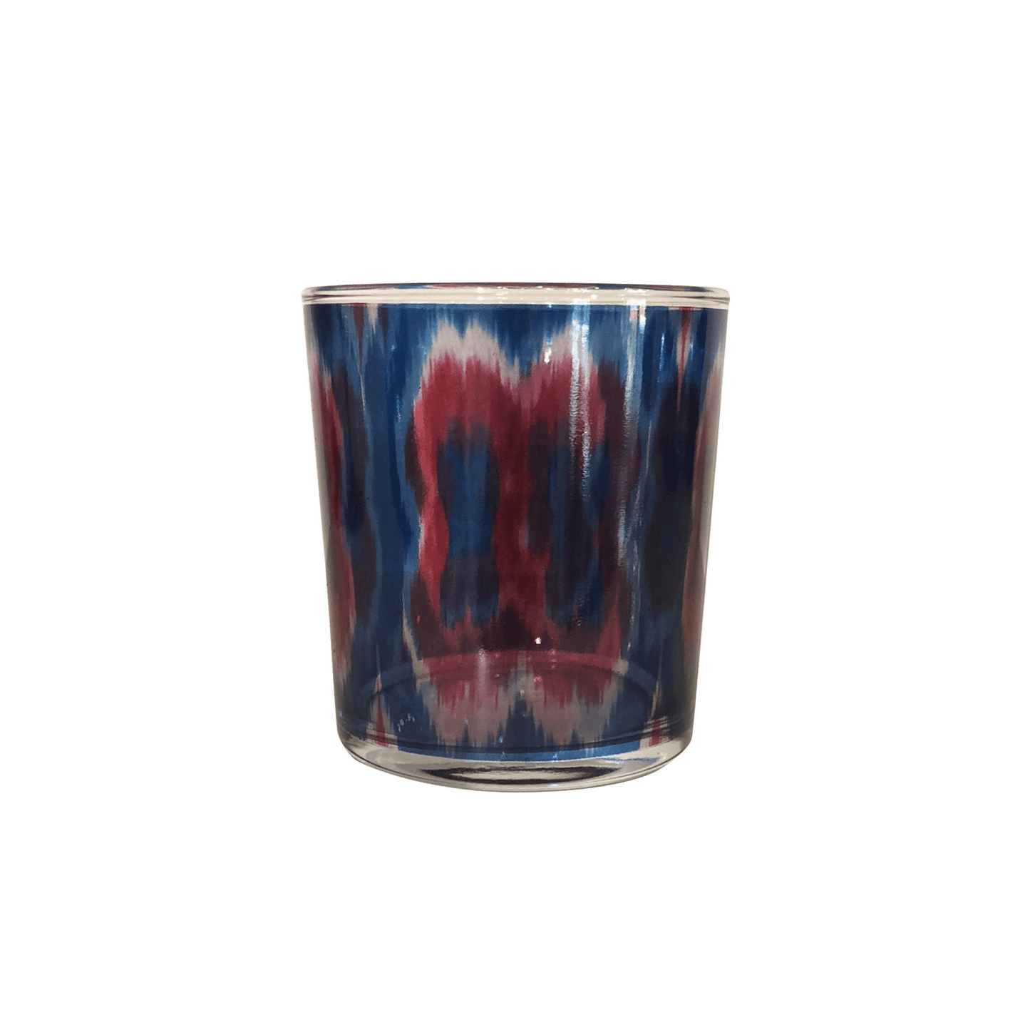 Ikat Decorative Glasses (Colored Glass Red and Blue) Set of 4 - Hosted by Kelly Gaudreau