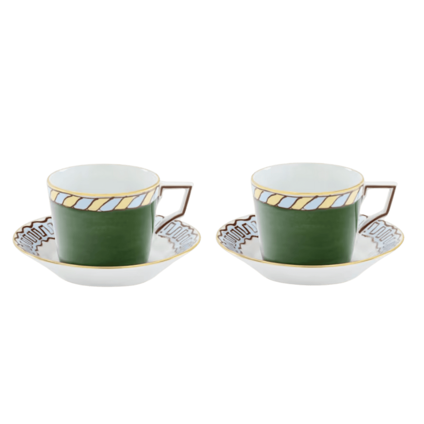 Il Viaggio Coffee Cups with Saucers - Set of 2 - Hosted by Kelly Gaudreau