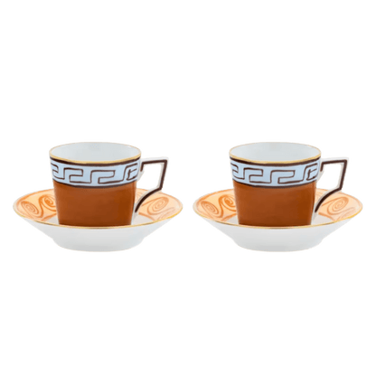 Il Viaggio Coffee Cups with Saucers - Set of 2 - Hosted by Kelly Gaudreau