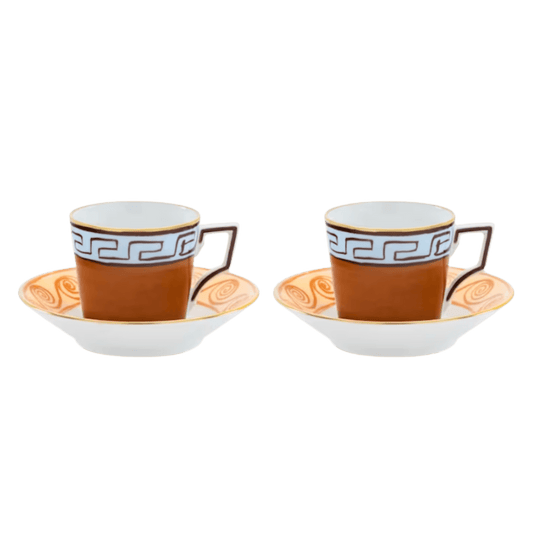 Il Viaggio Coffee Cups with Saucers - Set of 2 - Hosted by Kelly Gaudreau
