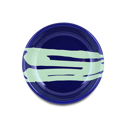 Primavera Cookie Plate- Indigo on Mint