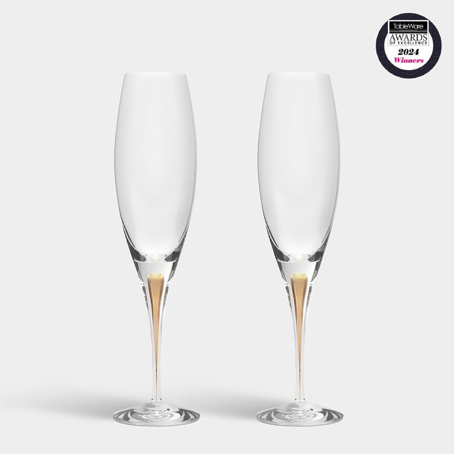 Intermezzo Gold Champagne Set of 2 - Hosted by Kelly Gaudreau