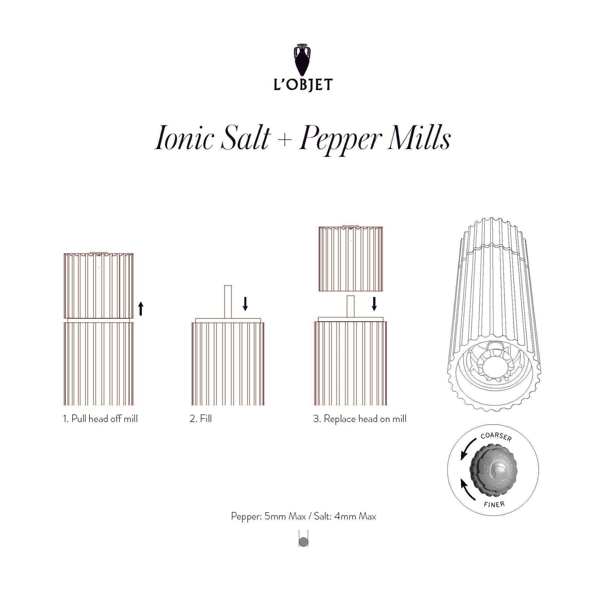 Ionic Salt + Pepper Mills Set in Natural Oak - Hosted by Kelly Gaudreau