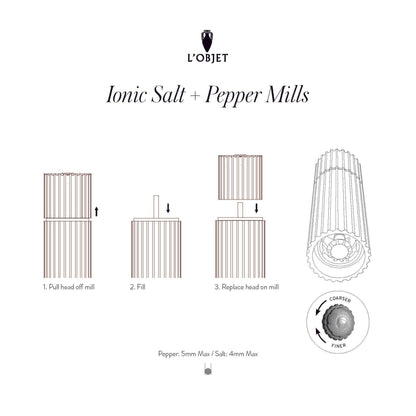 Ionic Salt + Pepper Mills Set in Natural Oak - Hosted by Kelly Gaudreau