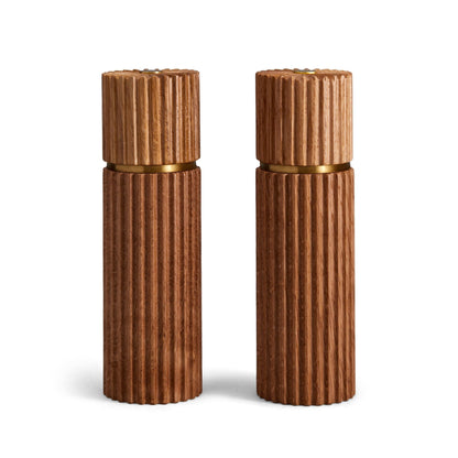 Ionic Salt + Pepper Mills Set in Natural Oak - Hosted by Kelly Gaudreau
