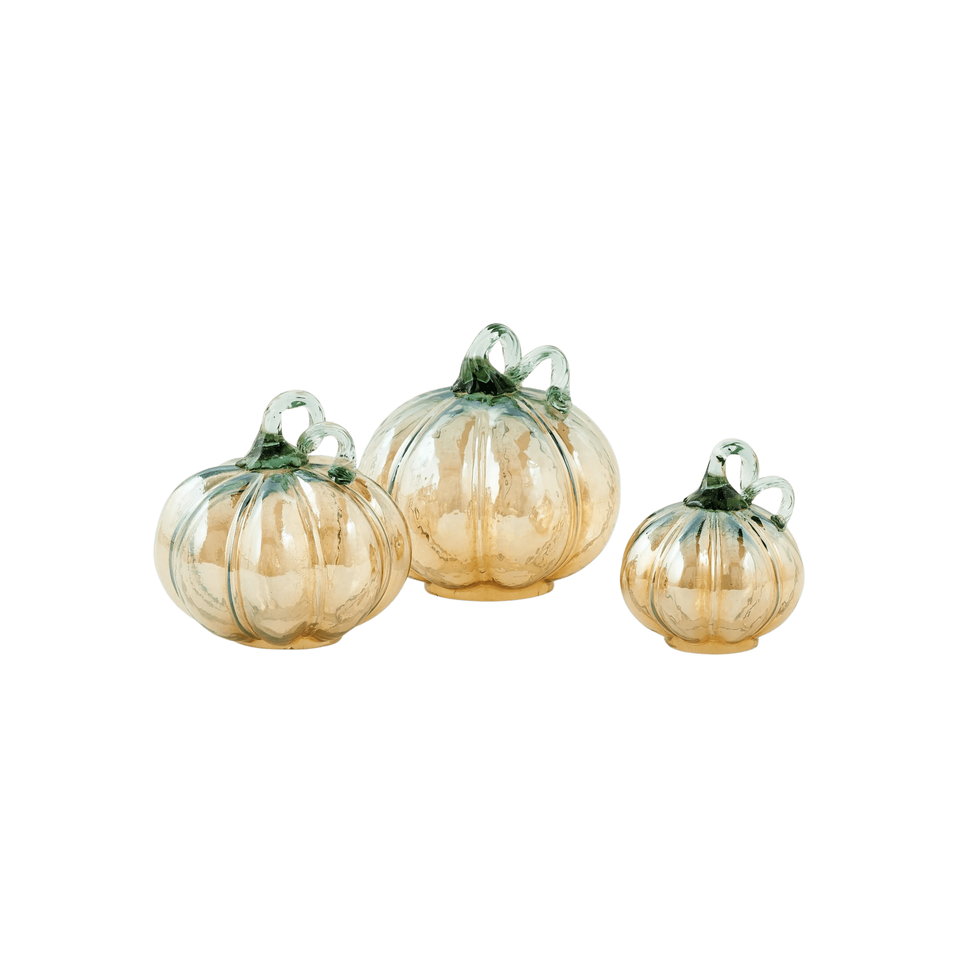 Iridescent Glass Pumpkins - Set of 3 - Hosted by Kelly Gaudreau