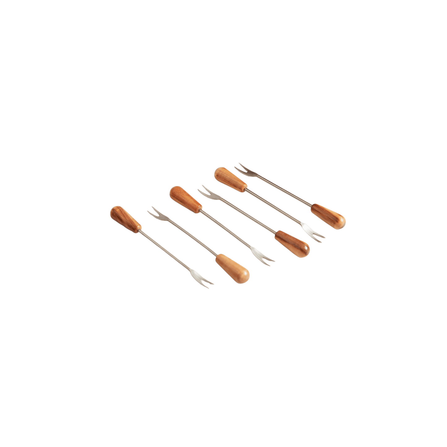 Italian Olivewood Aperitivo Forks - Set of 6 - Hosted by Kelly Gaudreau