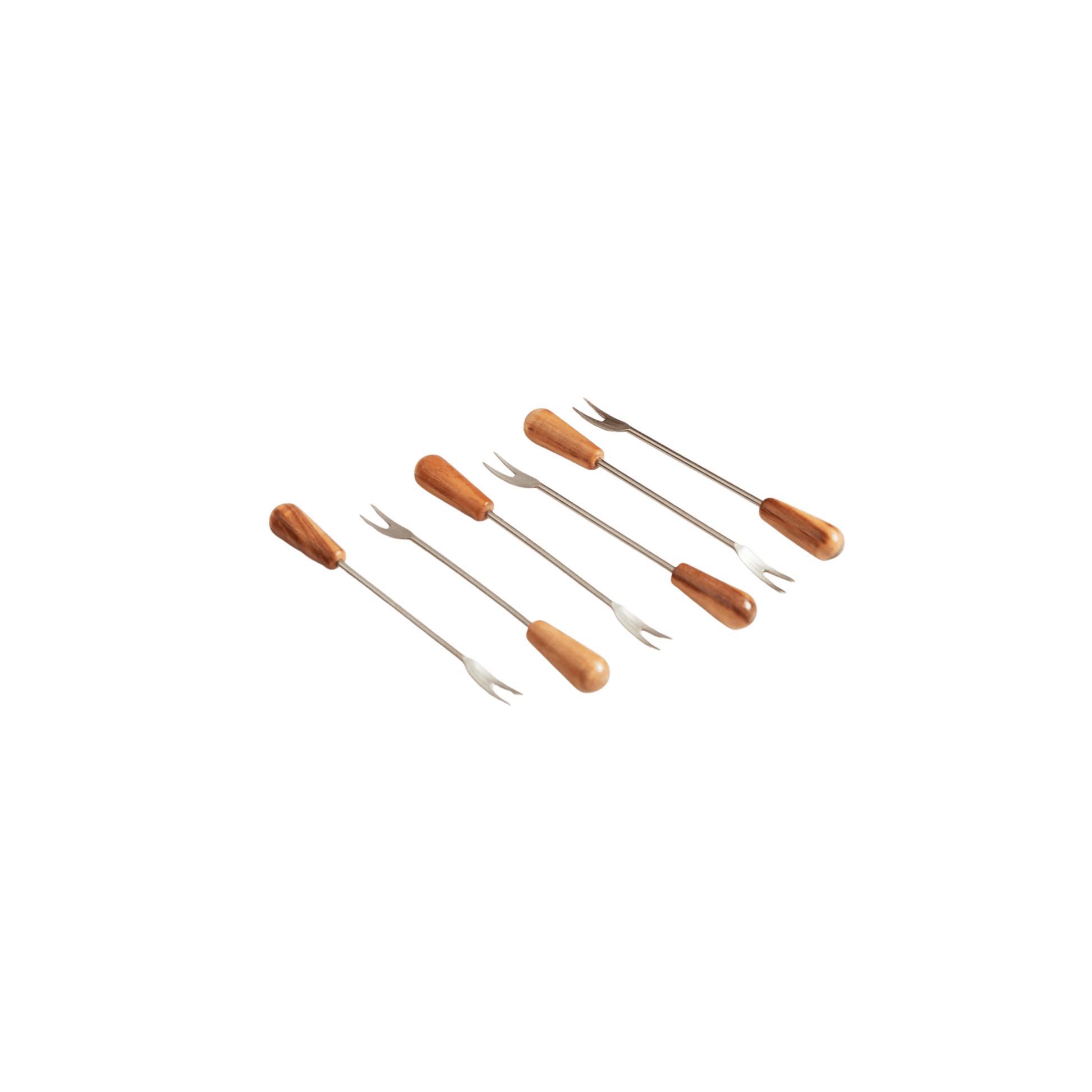 Italian Olivewood Aperitivo Forks - Set of 6 - Hosted by Kelly Gaudreau