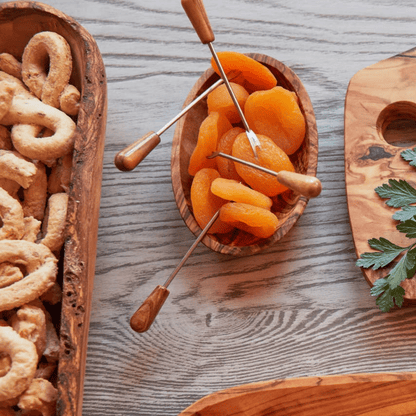 Italian Olivewood Aperitivo Forks - Set of 6 - Hosted by Kelly Gaudreau