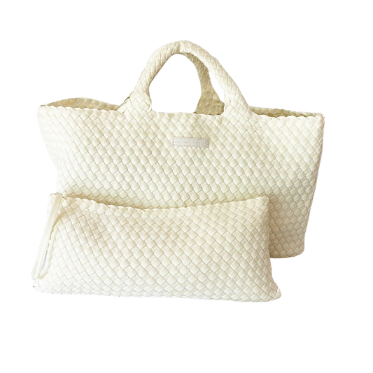 Woven Mahjong Carryall Bag with Tile Pouch