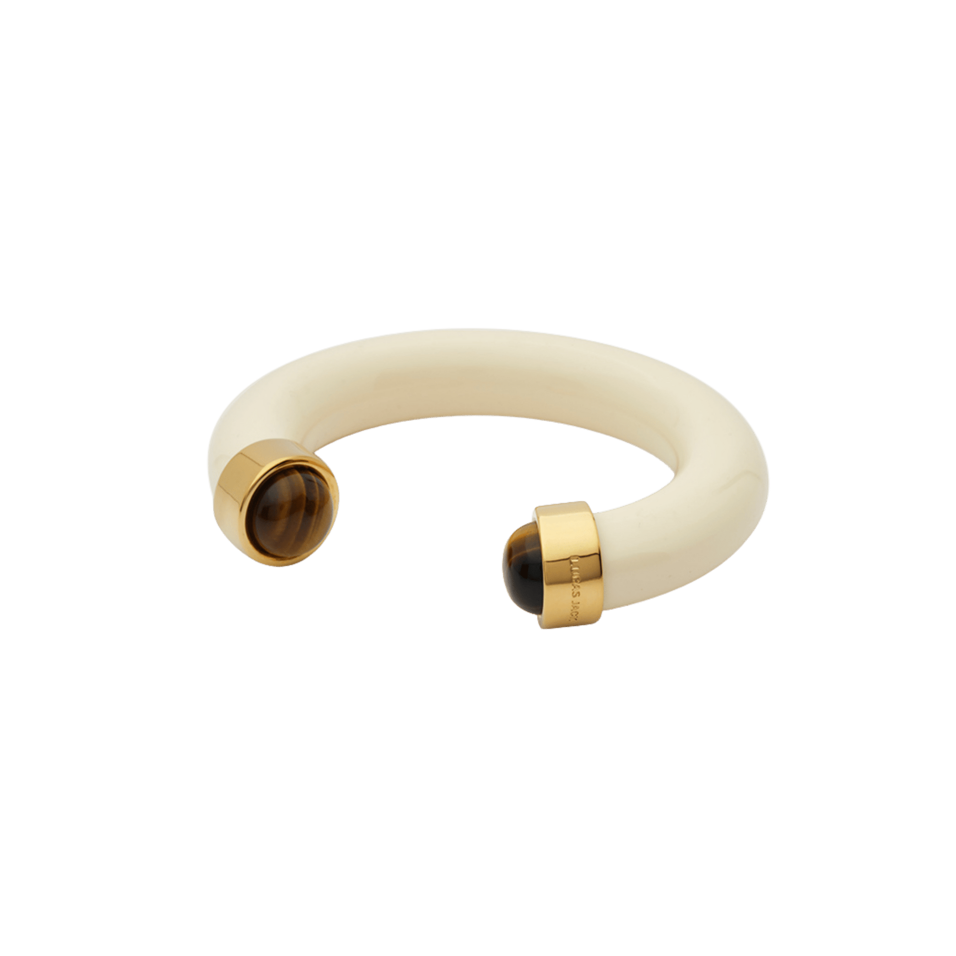 Ivory Resin Open Cuff Bangle – Tiger's Eye - Hosted by Kelly Gaudreau