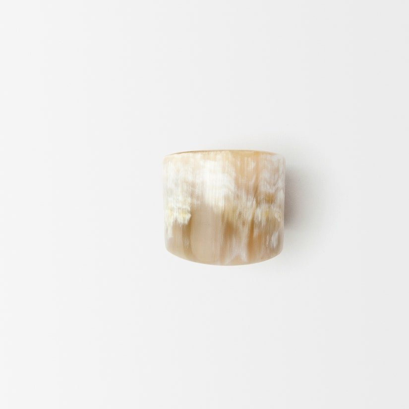 James Napkin Ring in Natural Horn Set of 4 - Hosted by Kelly Gaudreau