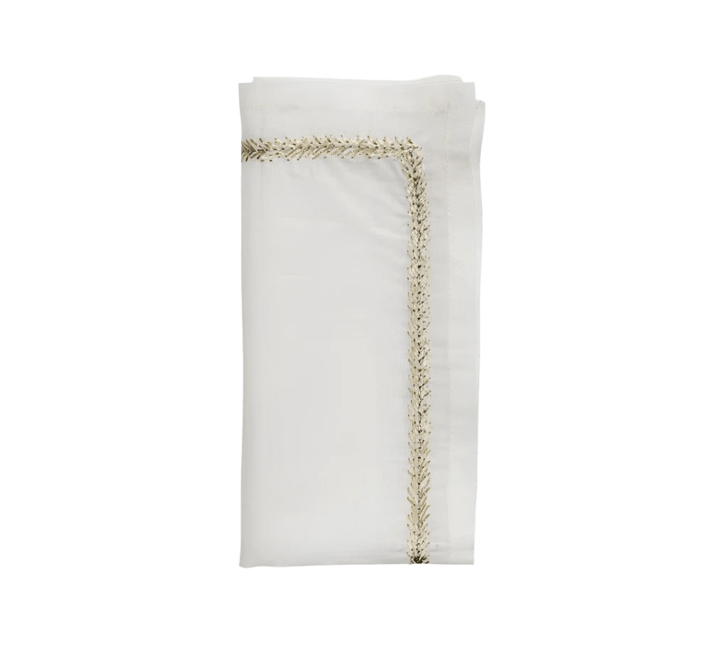 Jardin Napkins in Gold and Silver - Set of 4 - Hosted by Kelly Gaudreau