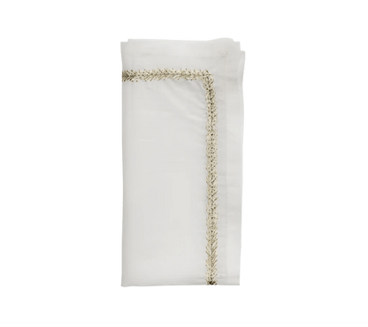 Jardin Napkins in Gold and Silver - Set of 4 - Hosted by Kelly Gaudreau