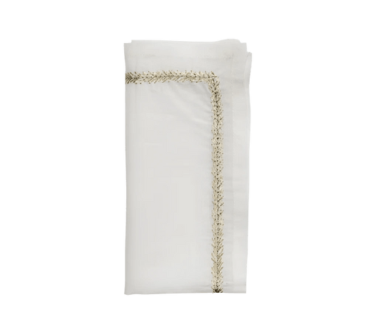 Jardin Napkins in Gold and Silver - Set of 4 - Hosted by Kelly Gaudreau