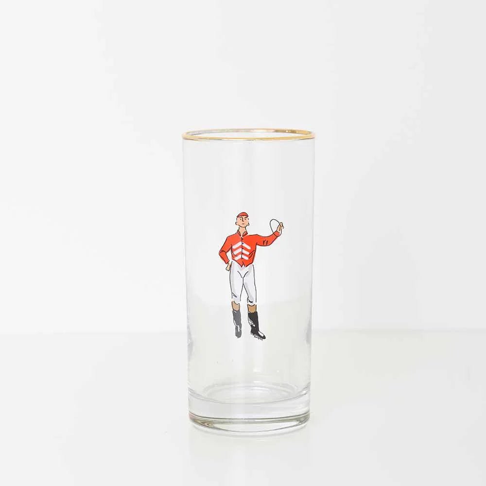 Jockeys Drinking Glasses Mixed Set of 4 - Hosted by Kelly Gaudreau