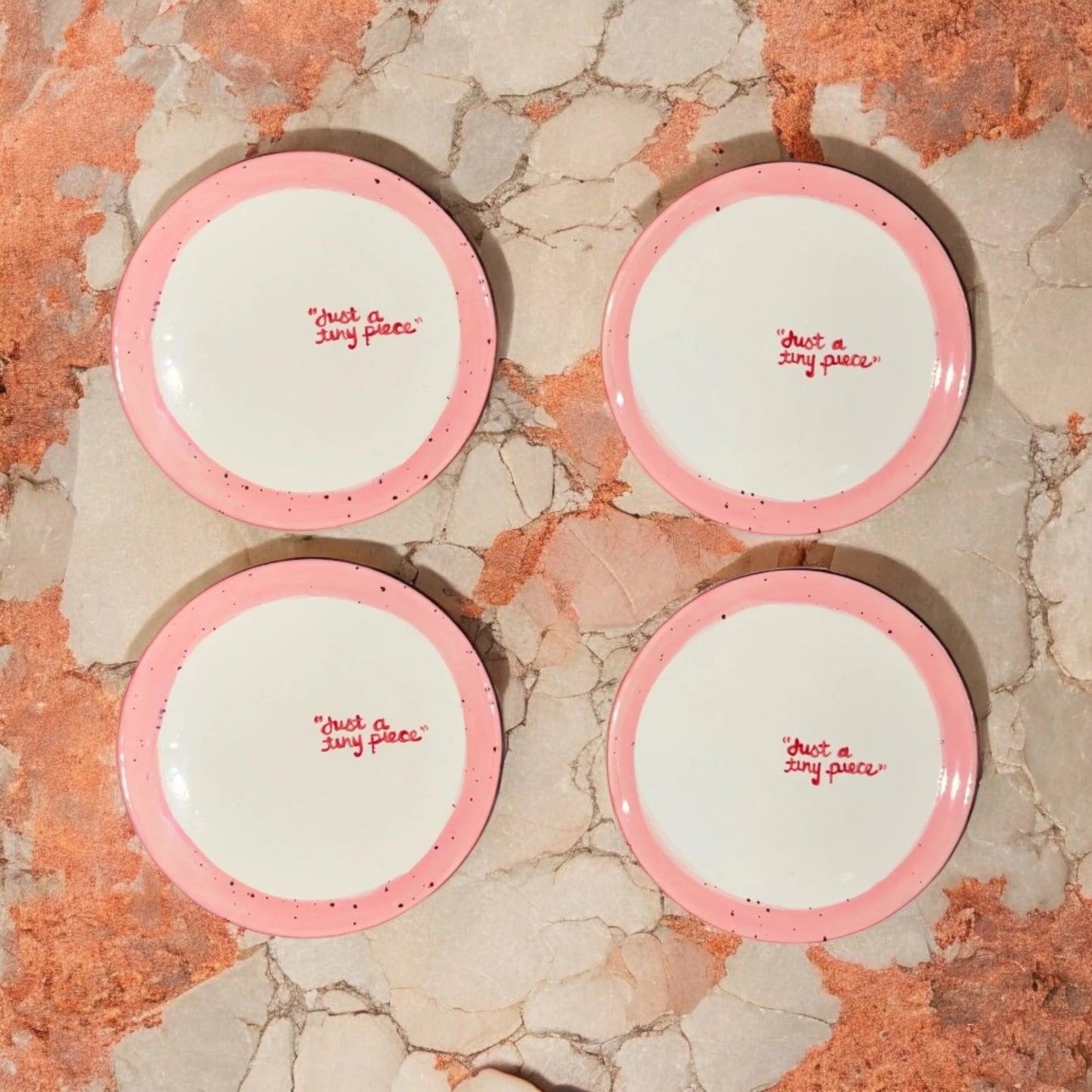 “just a tiny piece” Tiny Plates - Set of 4 - Hosted by Kelly Gaudreau