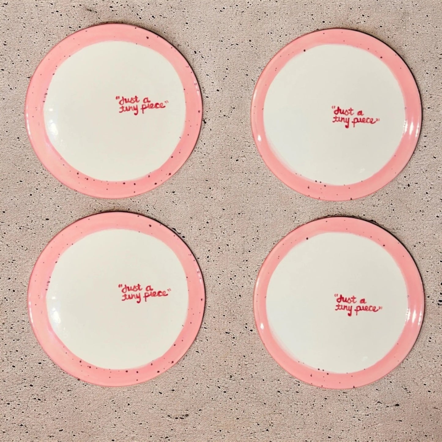 “just a tiny piece” Tiny Plates - Set of 4 - Hosted by Kelly Gaudreau
