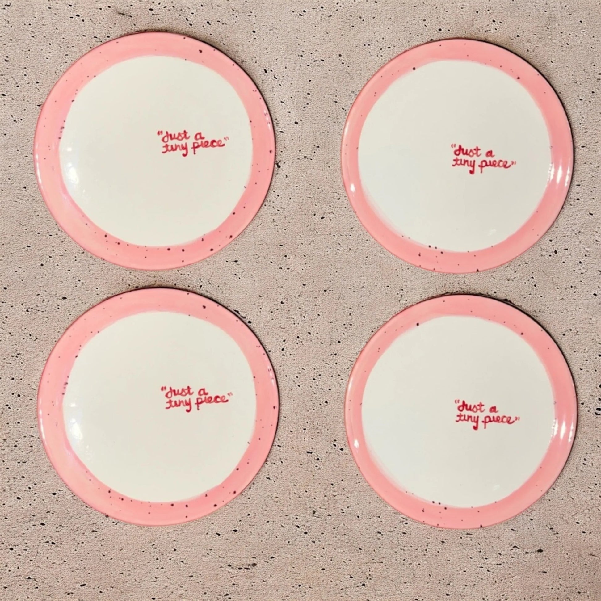 “just a tiny piece” Tiny Plates - Set of 4 - Hosted by Kelly Gaudreau