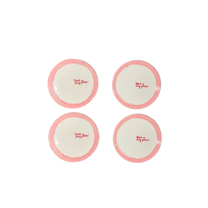 “just a tiny piece” Tiny Plates - Set of 4