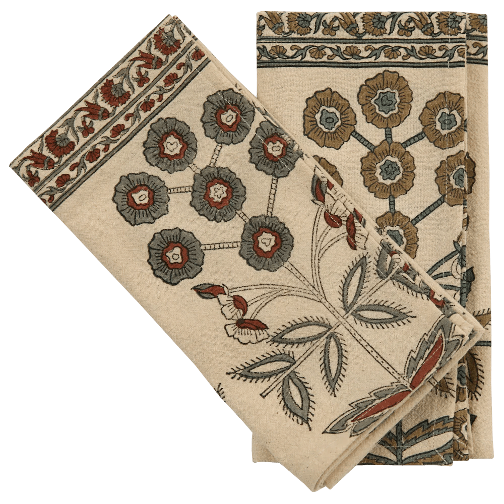 Khadi Cotton Napkin in Lynette Teal - Hosted by Kelly Gaudreau