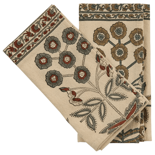 Khadi Cotton Napkin in Lynette Teal - Hosted by Kelly Gaudreau