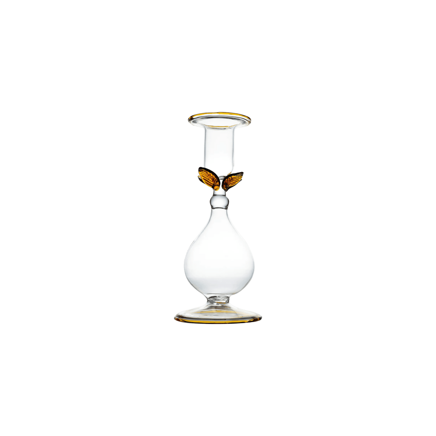 La BoHeme Clear Candlestick with Leaves - Hosted by Kelly Gaudreau