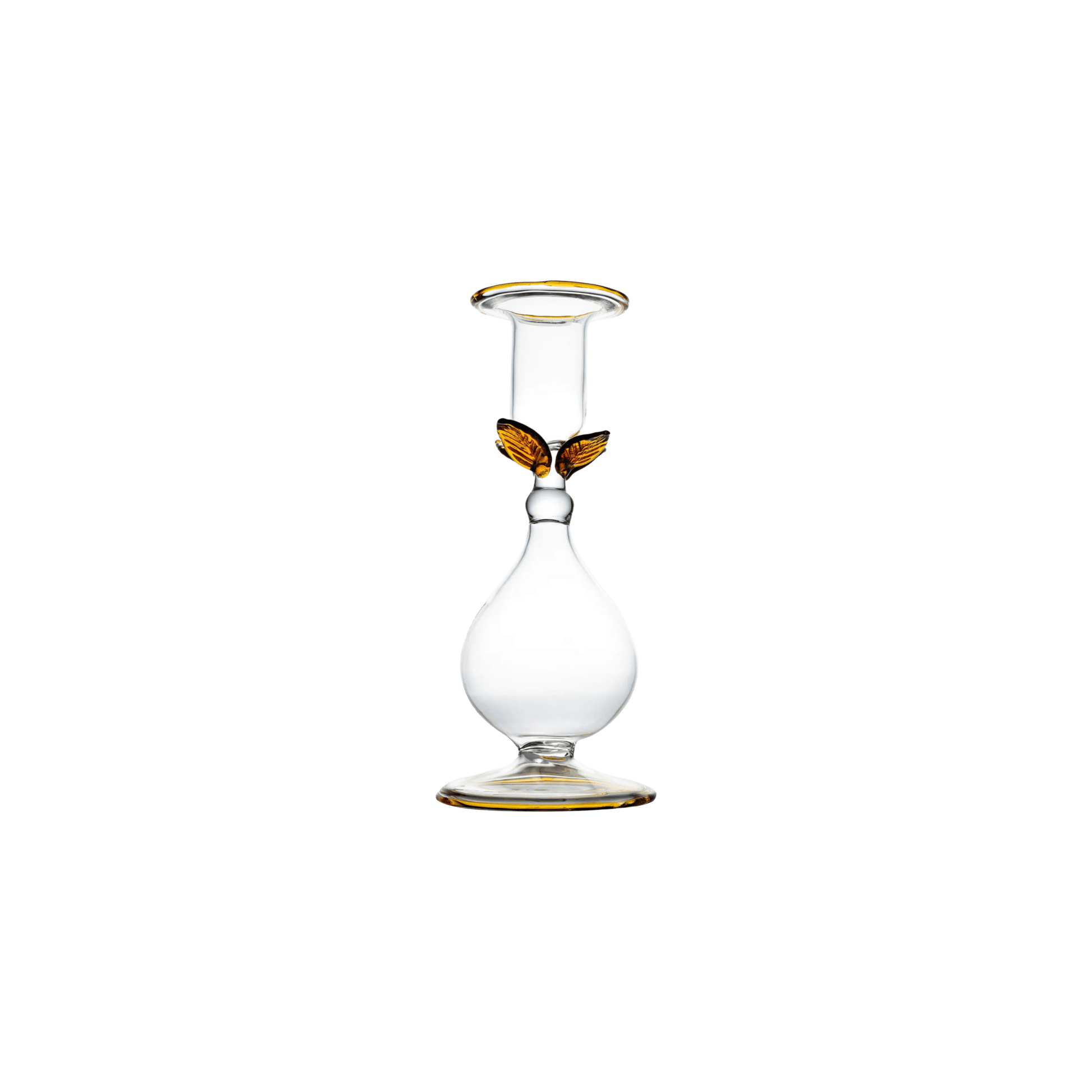 La BoHeme Clear Candlestick with Leaves - Hosted by Kelly Gaudreau