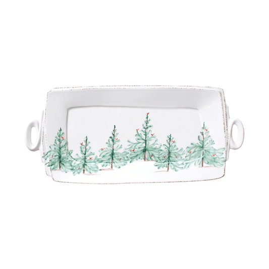Lastra Holiday Handled Rectangular Platter - Hosted by Kelly Gaudreau