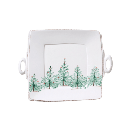 Lastra Holiday Handled Square Platter - Hosted by Kelly Gaudreau