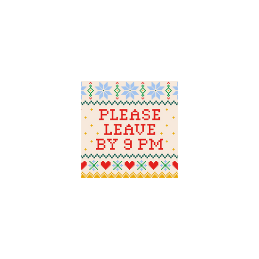 Leave By 9pm Holiday Cocktail Napkins - Pack of 20 - Hosted by Kelly Gaudreau
