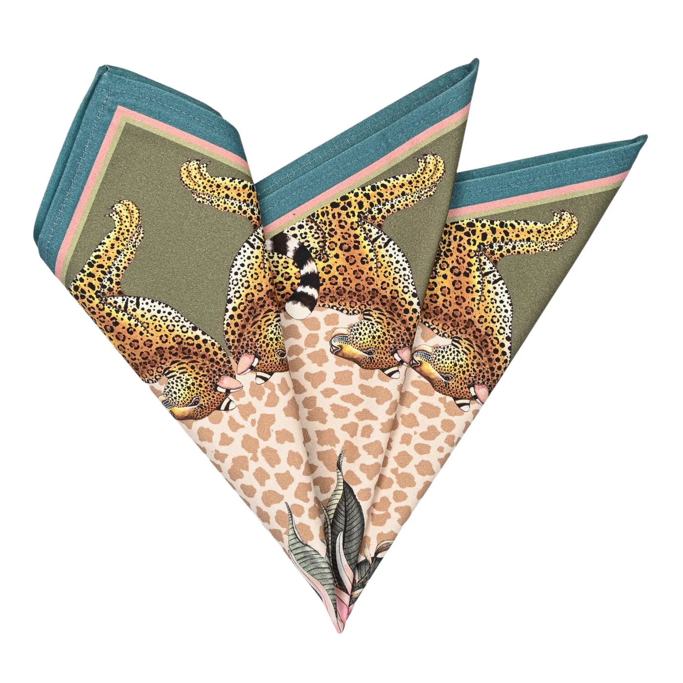 Leopard Lily Napkins in Stone - Set of 2 - Hosted by Kelly Gaudreau