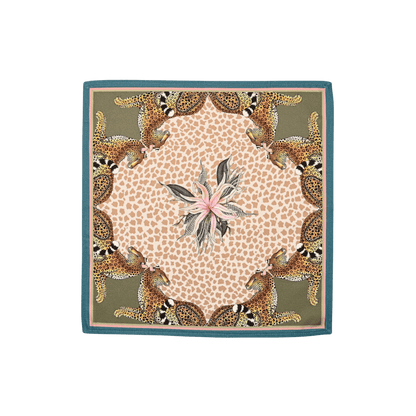 Leopard Lily Napkins in Stone - Set of 2 - Hosted by Kelly Gaudreau