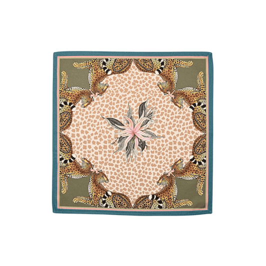 Leopard Lily Napkins in Stone - Set of 2 - Hosted by Kelly Gaudreau