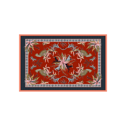 Leopard Lily Tablecloth in Royal Red - Hosted by Kelly Gaudreau