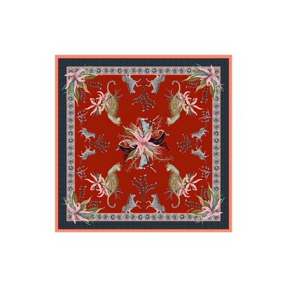 Leopard Lily Tablecloth in Royal Red - Hosted by Kelly Gaudreau