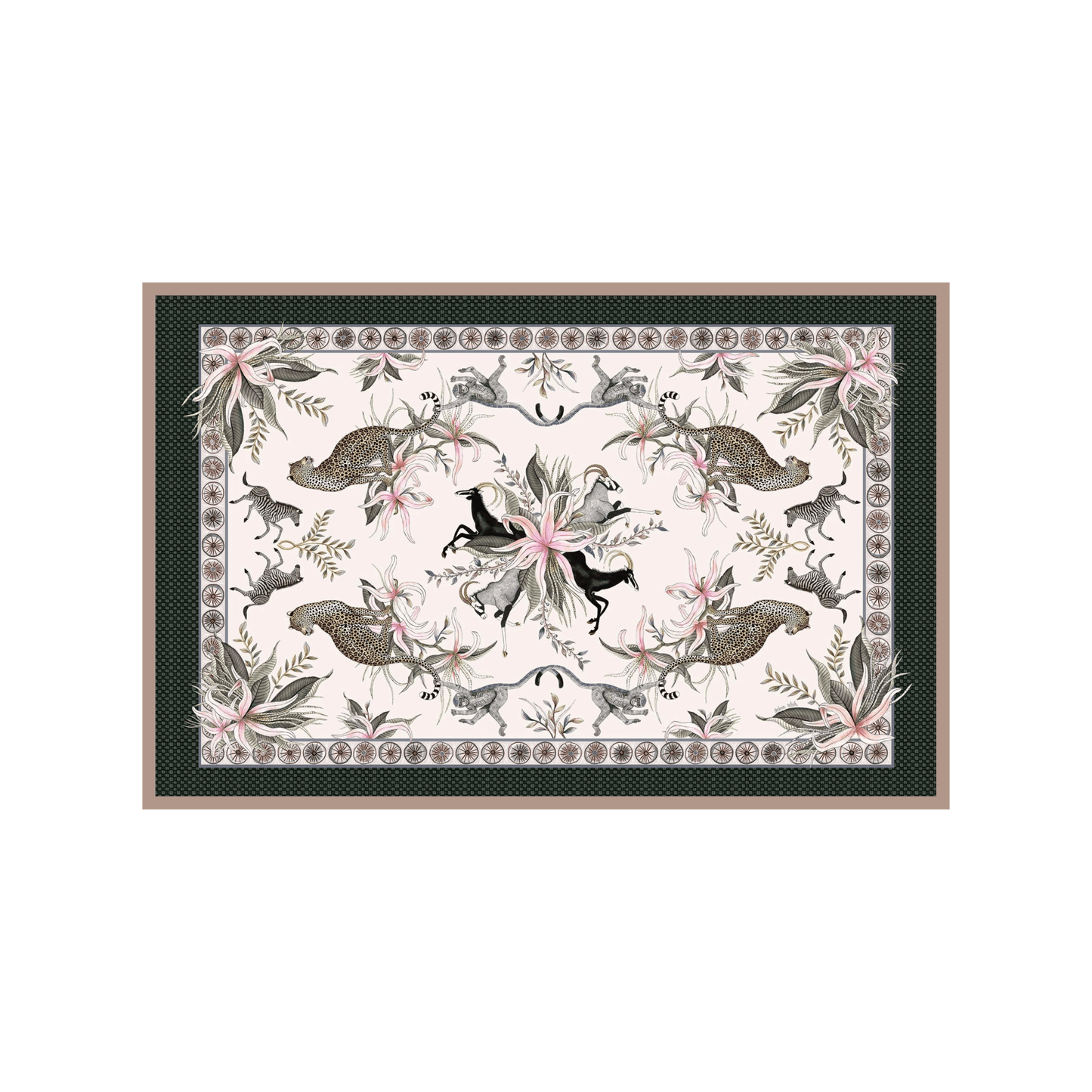 Leopard Lily Tablecloth in Safari Stone - Hosted by Kelly Gaudreau