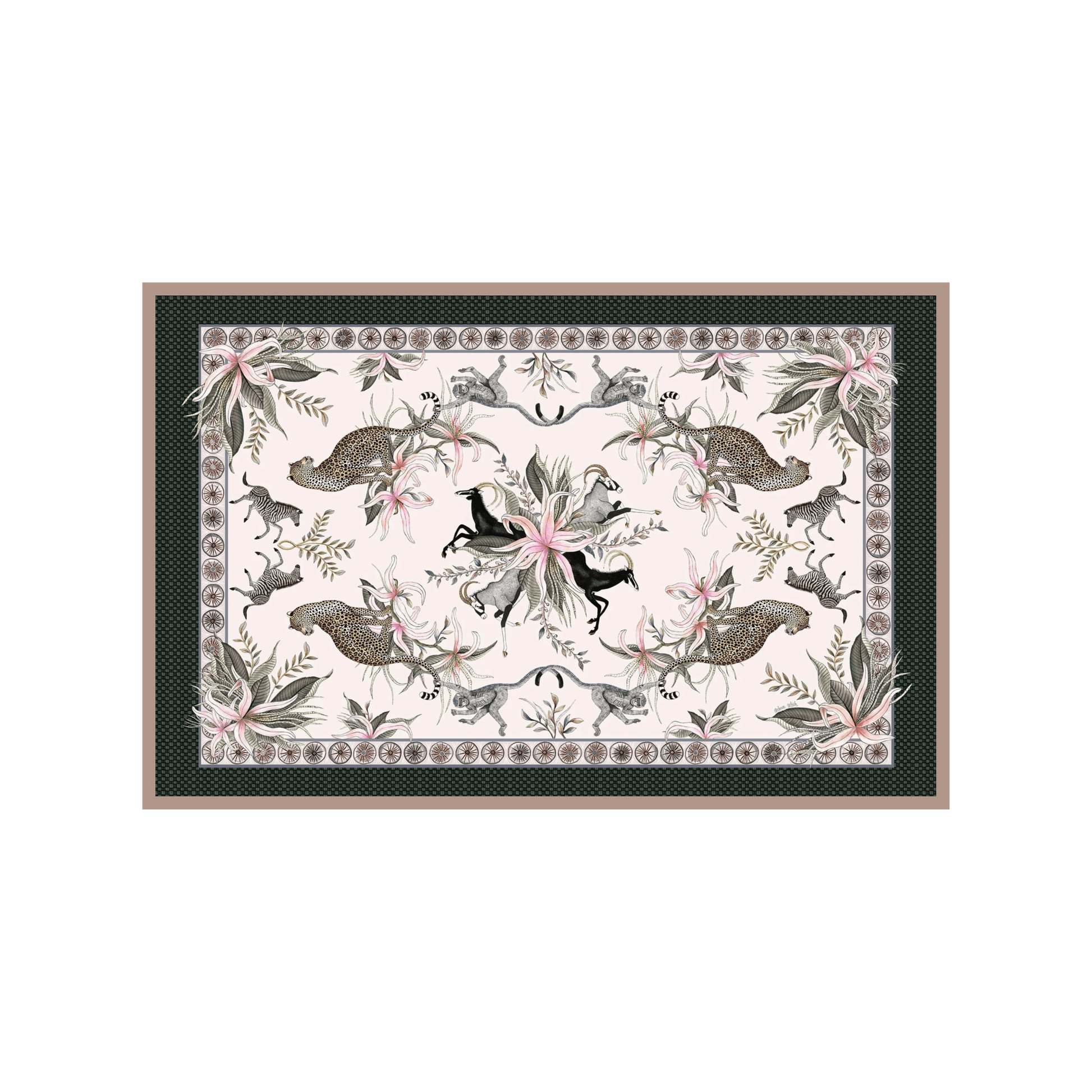 Leopard Lily Tablecloth in Safari Stone - Hosted by Kelly Gaudreau