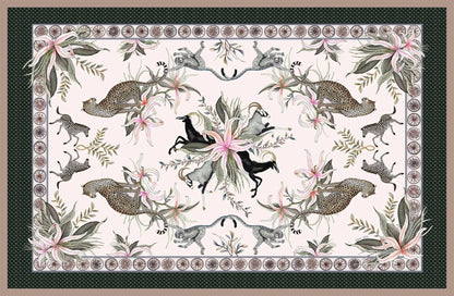 Leopard Lily Tablecloth in Safari Stone - Hosted by Kelly Gaudreau