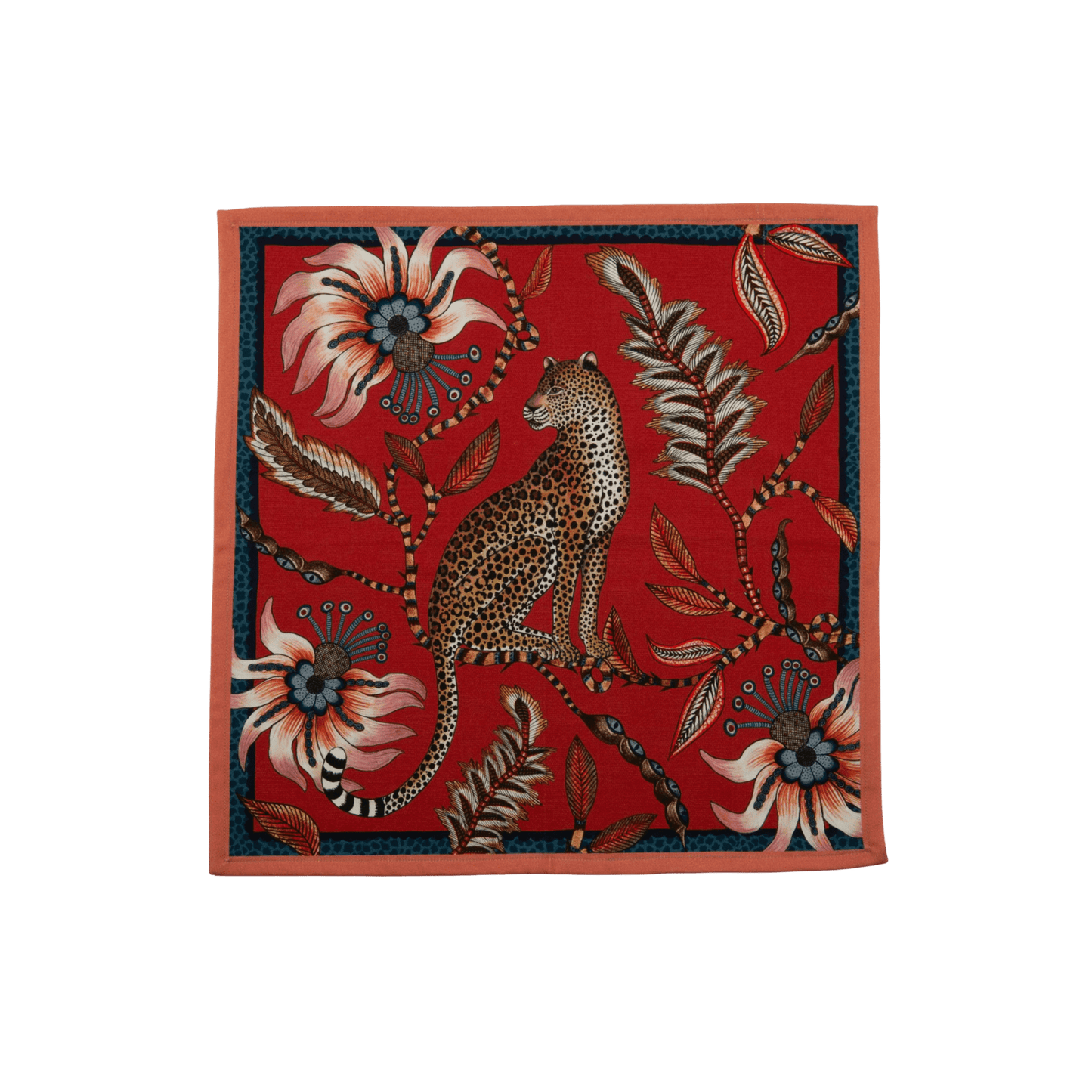 Leopard Napkins in Royal Red - Set of 2 - Hosted by Kelly Gaudreau