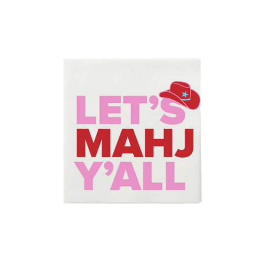 "Let's Mahj Y'all" Cocktail Napkins - Pack of 25 - Hosted by Kelly Gaudreau