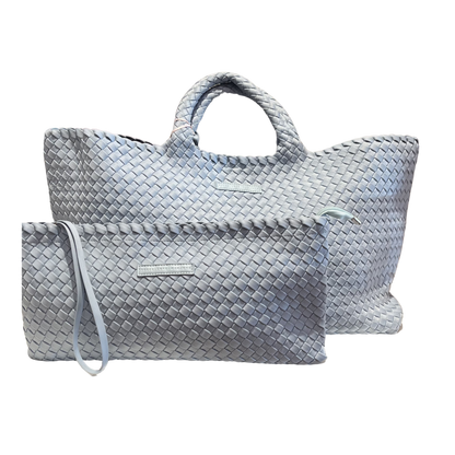 Woven Mahjong Carryall Bag with Tile Pouch