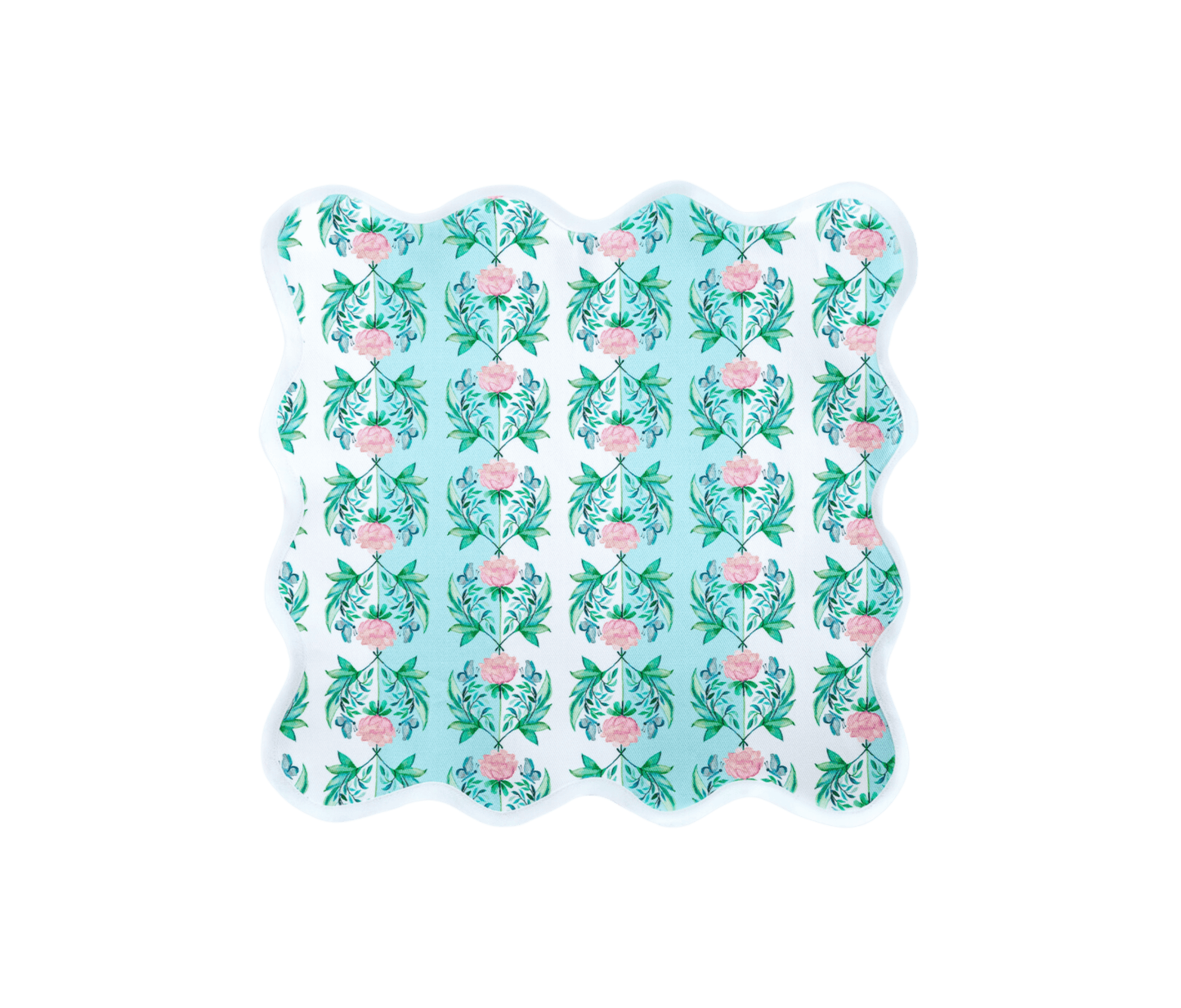 Linen Scalloped Placemat in Garden Rose - Set of 4 - Hosted by Kelly Gaudreau